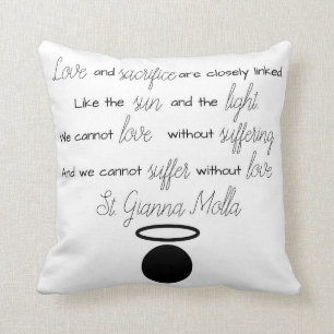 St. Gianna Molla Quote Throw Pillow