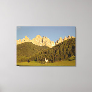 St Giovanni, Val di Funes, Dolomites, Italy Canvas Print