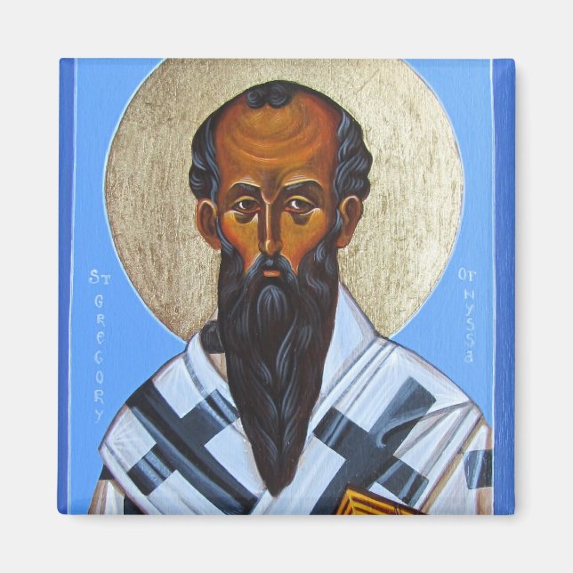 St Gregory of Nyssa Orthodox Icon Magnet (Front)