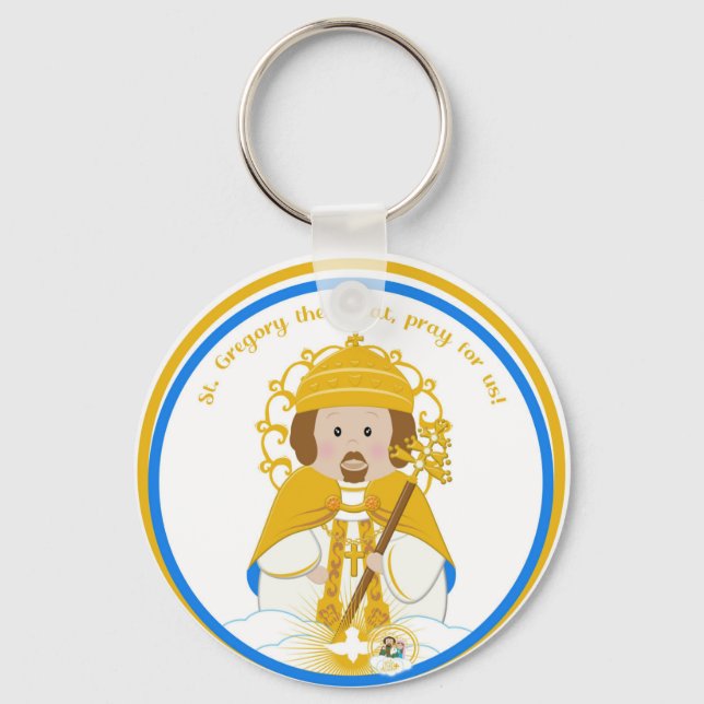 St. Gregory the Great Medal Key Ring (Front)