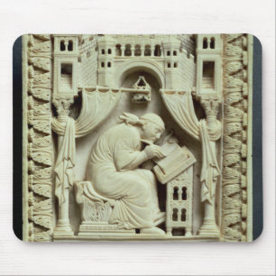 St. Gregory writing with scribes below Mouse Mat