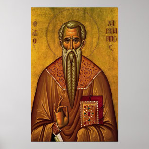 St. Haralambos of Magnesia Orthodox Icon Print    