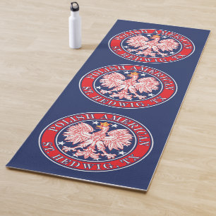 St. Hedwig Texas Polish American Eagle Yoga Mat