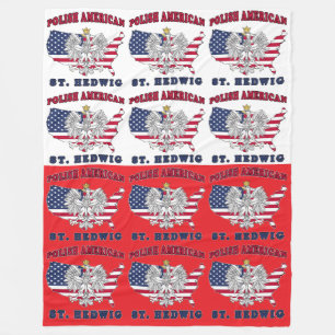 St. Hedwig Texas Polish American Fleece Blanket