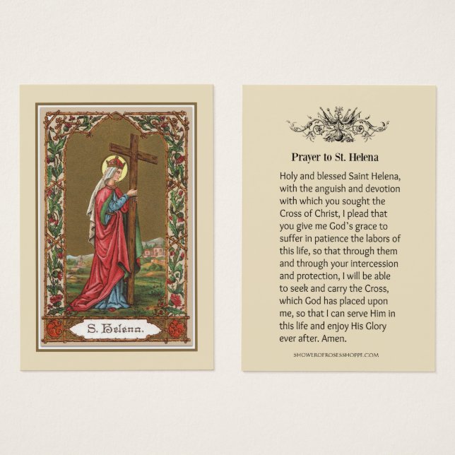 St. Helen Helena Religious Catholic Prayer (Front & Back)