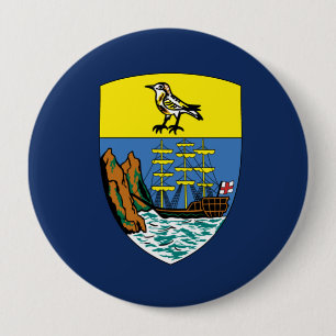 St. Helena 10 Cm Round Badge