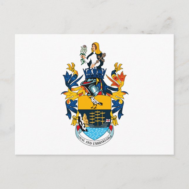 St. Helena Coat of Arms Postcard (Front)