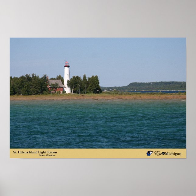 St. Helena Island Lighthouse - Michigan Poster (Front)