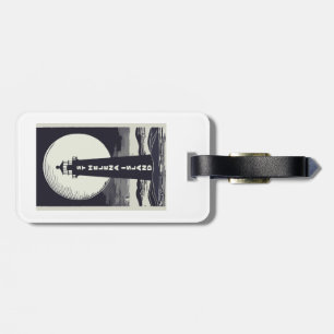 St. Helena Island Michigan Lighthouse Moon Luggage Tag