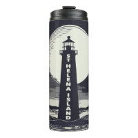 St. Helena Island Michigan Lighthouse Moon