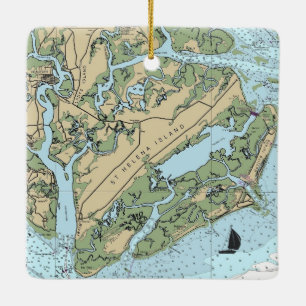 St. Helena Island South Carolina Ceramic Ornament