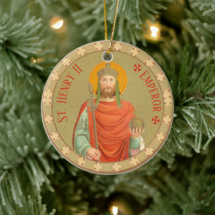 St. Henry II, Emperor (BBS 10) Ceramic Tree Decoration