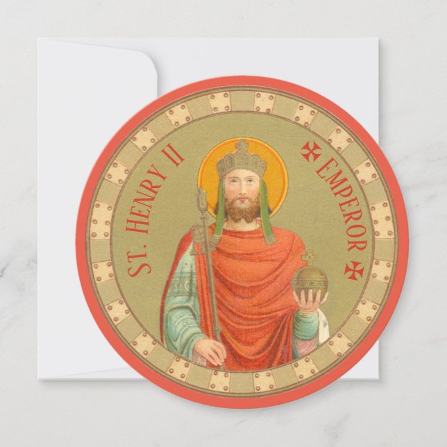 St. Henry II, Emperor (BBS 10) Circular Greeting  (Front)