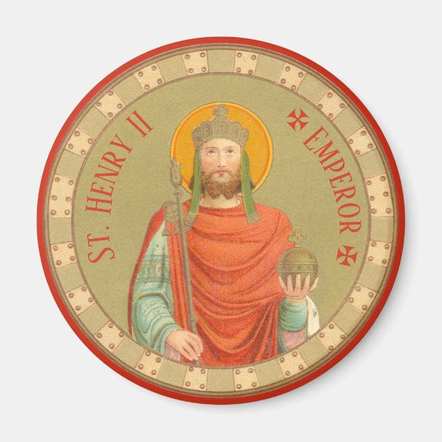 St. Henry II, Emperor (BBS 10) Round Magnet (Front)