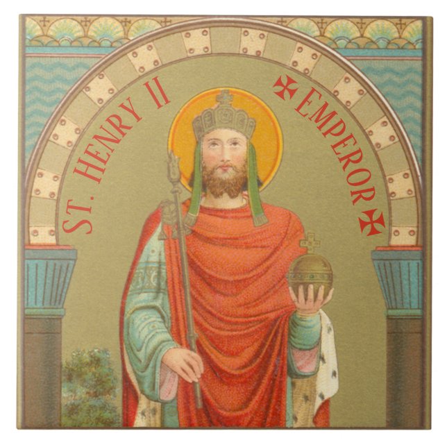 St. Henry II, Emperor (BBS 10; Style 2) Tile (Front)