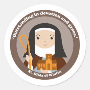 St. Hilda of Whitby Classic Round Sticker