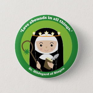 St. Hildegard 6 Cm Round Badge