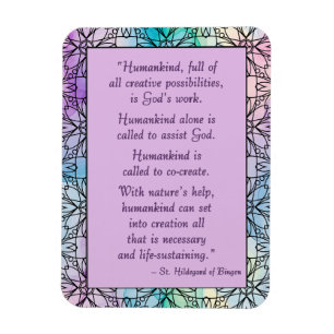 St. Hildegard of Bingen Quote Magnet
