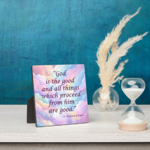 St Hildegard of Bingen Quote Plaque w/Easel