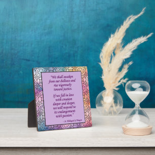 St Hildegard of Bingen Quote Plaque w/Easel