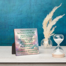 St Hildegard of Bingen Quote Plaque w/Easel