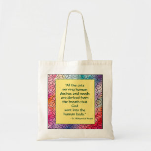 St. Hildegard of Bingen Quote Tote Bag