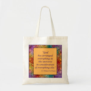 St. Hildegard of Bingen Quote Tote Bag
