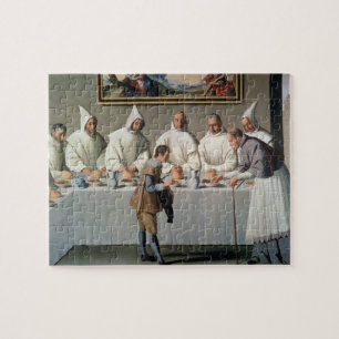 St. Hugh of Cluny (1024-1109) in the Refectory of Jigsaw Puzzle