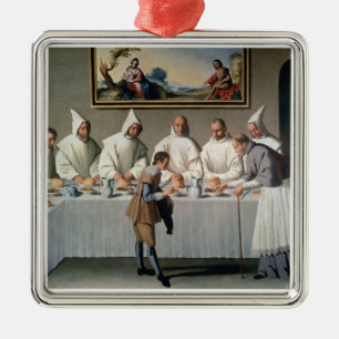 St. Hugh of Cluny (1024-1109) in the Refectory of Metal Tree Decoration