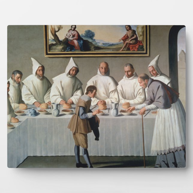 St. Hugh of Cluny (1024-1109) in the Refectory of Plaque (Front)