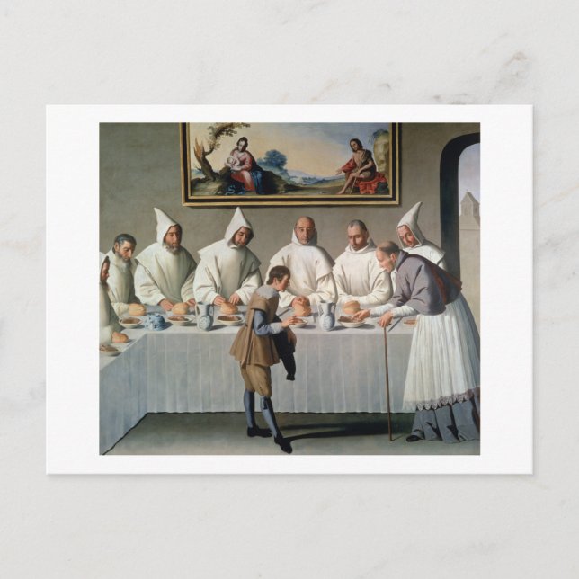 St. Hugh of Cluny (1024-1109) in the Refectory of Postcard (Front)