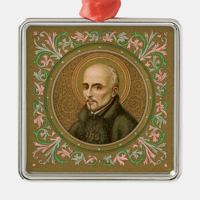 St. Ignatius Loyola (BK 050) Metal Tree Decoration (Front)