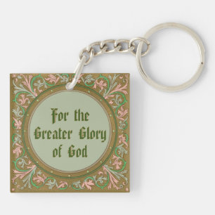 St. Ignatius Loyola (BK 050; Motto in English) Key Ring
