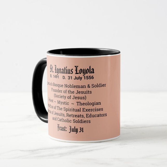 St. Ignatius Loyola (BK 050) Mug (Front Left)