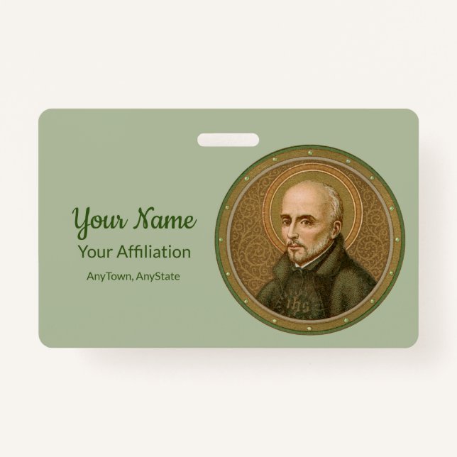 St. Ignatius Loyola (BK 050) (Style 1) ID Badge (Front)