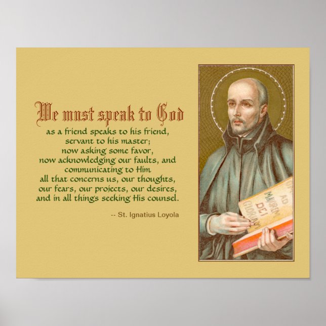 St. Ignatius Loyola (JM 27; Quote) Poster (Front)