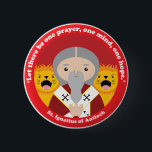 St. Ignatius of Antioch 6 Cm Round Badge<br><div class="desc">‘St. Ignatius of Antioch’ cartoon patron saint icon,  great for children,  families,  catechists,  pastors,  teachers and the young-at-heart.</div>
