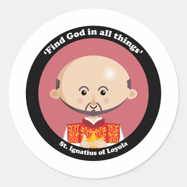 St. Ignatius of Loyola Classic Round Sticker (Front)
