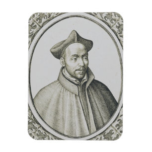 St. Ignatius of Loyola Engraving Antique Art Magnet
