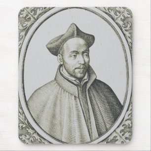 St. Ignatius of Loyola Engraving Antique Art Mouse Mat