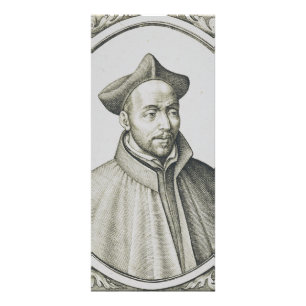 St. Ignatius of Loyola Engraving Antique Art Rack Card