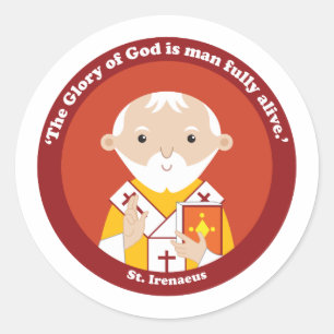 St. Irenaeus Classic Round Sticker