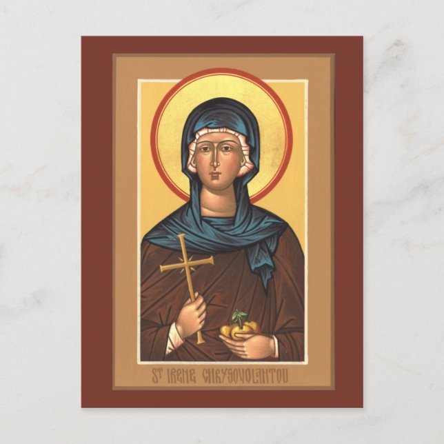 St. Irene Chrysovolantou Prayer Card (Front)