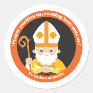 St. Isidore of Seville Classic Round Sticker