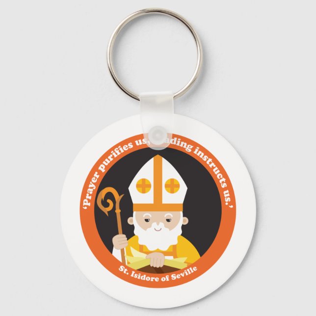 St. Isidore of Seville Key Ring (Front)