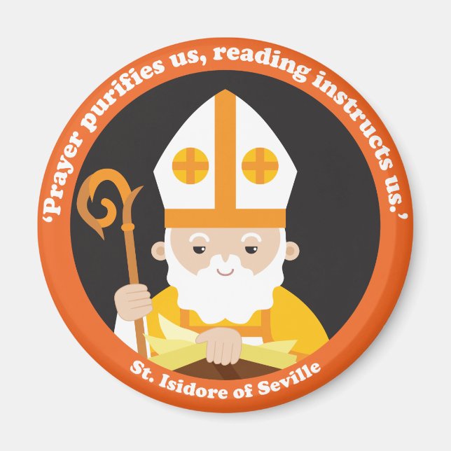 St. Isidore of Seville Magnet (Front)