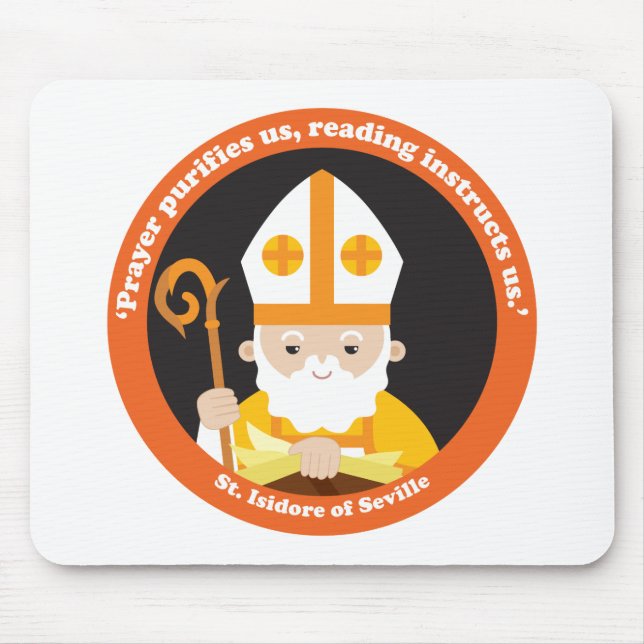 St. Isidore of Seville Mouse Mat (Front)