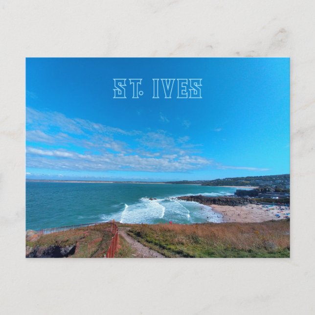 St. Ives - Beach - Cornwall Postcard (Front)