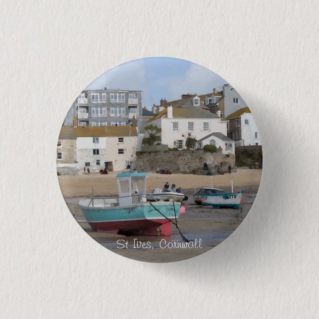 St Ives, Cornwall, England 3 Cm Round Badge (Front)