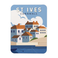 St Ives Cornwall England Retro Travel Art Vintage